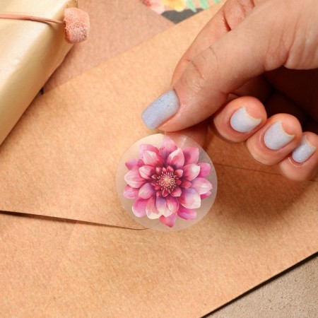 Stickers for gifts and flowers "Flowers", vinyl, 9.3 x 16 cm-5