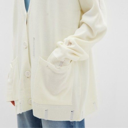 Cardigan Women's MIST with pockets, milk, OneSize (44-48)-2