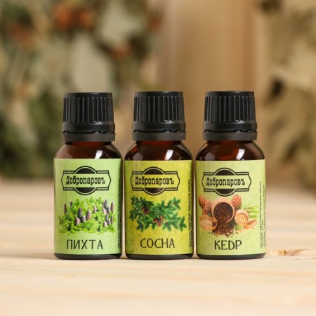 A set of essential oils pine, fir, cedar, "Dobroparov", 3 pcs of 17 ml-6