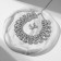 Set 2 items; Earrings, Vespers' necklace 4 rows, white color in silver
