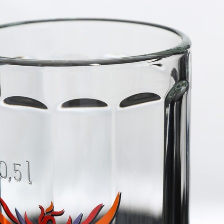 Glass mug for beer "Hamburg. RAZ Frome ASHES, 500 ml, MIX drawing-3