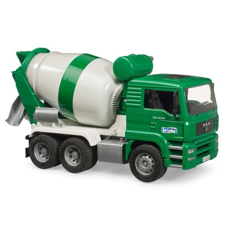 Bruder man concrete mixer, green color with white-2