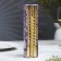 A set of candles of twisted, 1.9x 20 cm, 6 pieces, gold metallic