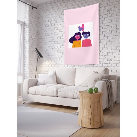 Decorative panel with photo printing "Lovers", vertical, size 100x150 cm