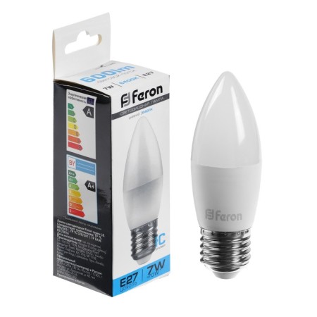 LED LED Feron (7W) 230V E27 6400K C37, LB-97