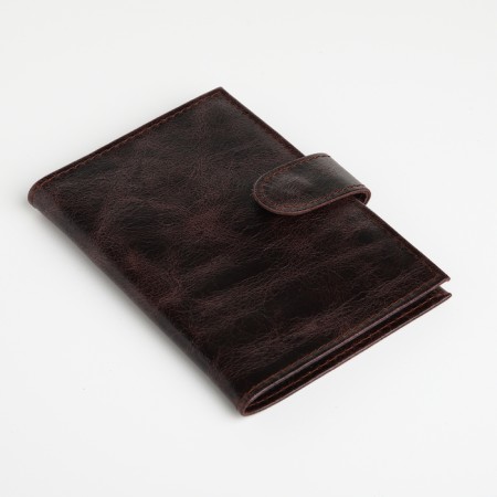 Cover for auto documents on the button, textura, brown color-2