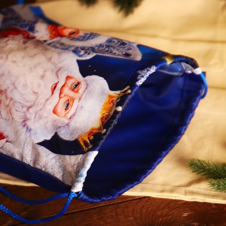 New Year's bag on the lace, the color is blue/multi -colored-4