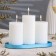 Gypsum oval candlestick, 17.5x9x1.5cm, blue