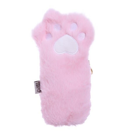 Penal soft 1 compartment, 120 x 230 mm, flat, fur, calligrata "cat foot" Gray-1