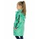 Raincoat for girls, height 92 cm, green color