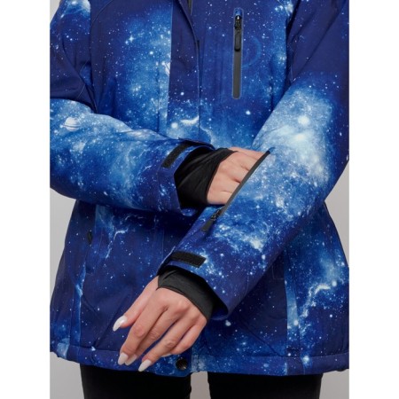 Ski jacket female, size 58, dark blue color-3
