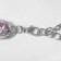 The necklace "Jewel" drop, pink color in silver, 32 cm