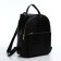 Women's backpack made of artificial leather with lightning, 1 pocket, black color