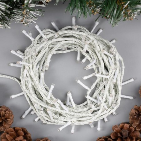 Garland “thread” 10 m, IP20, white thread, 100 LED, red glow, 8 modes, 220 V-1