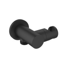 Держатель для душевой лейки ESKO SH805 black, с отводом, ABS-пластик, поворотный, черный