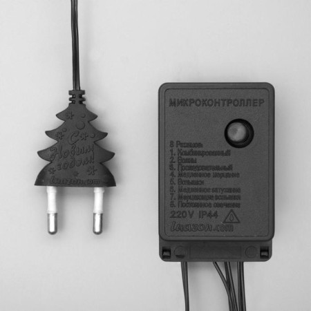 Garland "thread" 5.5 m, IP20, dark thread, 140 lamps, glow of multi, 8 modes, 220 V-3