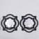 Climber Wall glass per 1 candle "Reflection" set 2 pcs D-4 cm black 8x20x20.5 cm