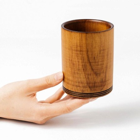 A glass of natural cedar MAGISTRO, 450 ml, 10 × 8 cm, brown color-3