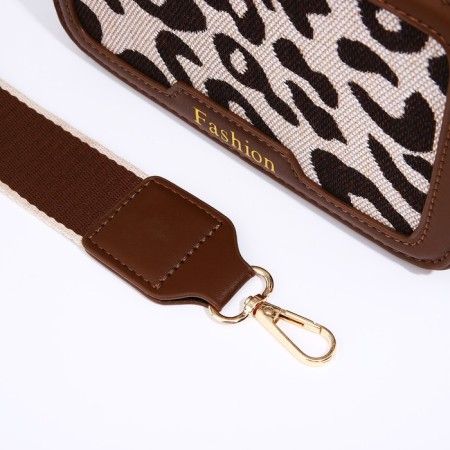 Cross-Bodi Bag on a zipper, brown color-5