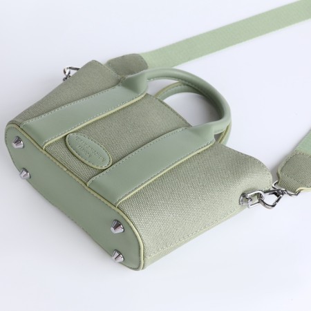 Bag Female Tout with zipper, green color-5