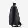 Male sling bag from textiles, headphone opening, gray color