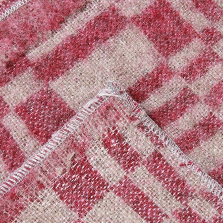 Half -haired blanket 100x140 cm, Bordeaux, 400g/m, 80%wool, 20%polyester-2