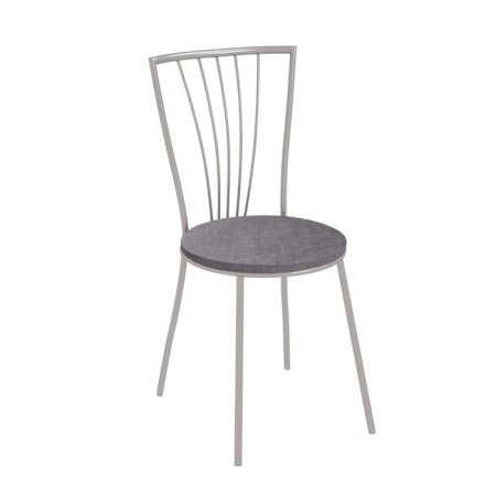 Sirius chair, 425 × 465 × 850 mm, chrome color / Shenill gray light