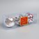 A set of Christmas balls "Winter Forest" 3 pcs., Batteries, 1 LED, glow warm white