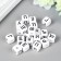 Beads for creativity plastic "Russian letters on the cube" White set 20 g 1x1 cm