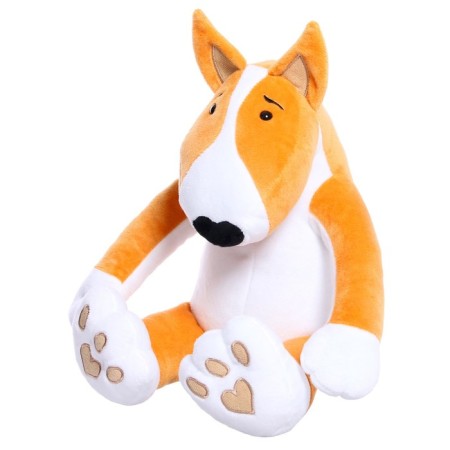 Soft toy "dog", 25 cm, light red color-1