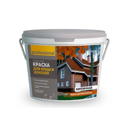 Paint for roofs and basements, 15 kg, brick color
