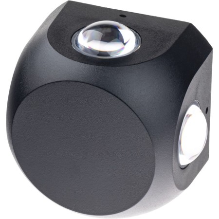 Lamp wall cover Duwi Nuovo 85x85x53mm 4W plastic 4200K IP 54 Black 4 rays-2