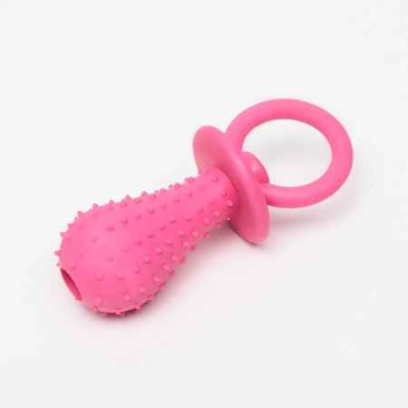 Chewing toy "Dummage for the baby", TPR, 14.5 cm, pink-1