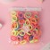 Hair elastic band "Mahrushka Sport" (set of 100 pcs) stripes brightness, 2.5 cm