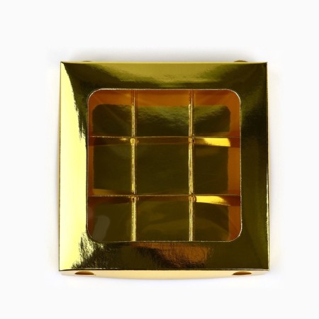 Box for sweets "golden", 14.7 x 14.7 x 3.5 cm-1