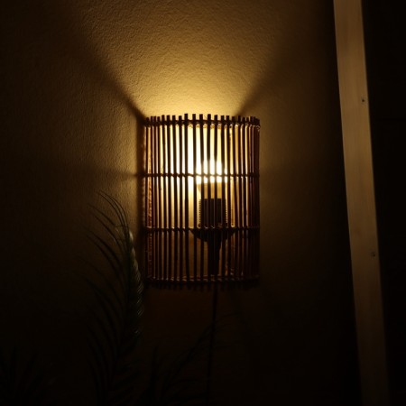Lamp wall -mounted from the rattan "Bali" 1x120W, E27, 16x10x23 cm-1