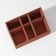 Dilanly wooden organizer for tea and kitchen utensils, 17.2 × 10.4 × 8.8 cm, mokko color