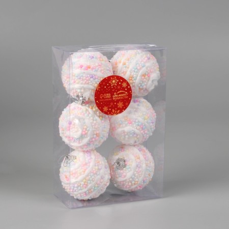 Set of balls plastic D-6 cm, 6 pcs "Matteo"-1