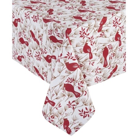 Waxbird tablecloth, size 140x180 cm, red color-1
