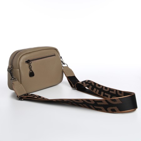 Female bag, cross-body, on lightning, khaki color-2