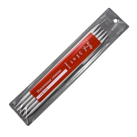 Nosyki aluminum knitting needles with 20 cm/6.0 mm coating