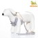 A set with a soft harness "peas", size m, leash 120 x 1.5 cm, og 34-66 cm, gray