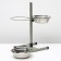 Stand with bowls, 2 x 1.5 l, height 50 cm, collapsible, green