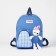 Baby backpack on lightning, 3 outer pockets, blue color