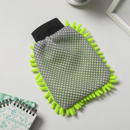 Cleaning mittens for complex contaminants Raccoon, 22 × 15 cm, microfiber Books double-3