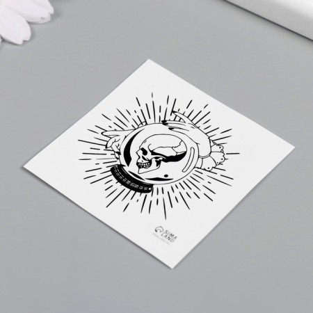 Tattoo on the body Black "Esoteric. Magic ball" 6x6 cm-4