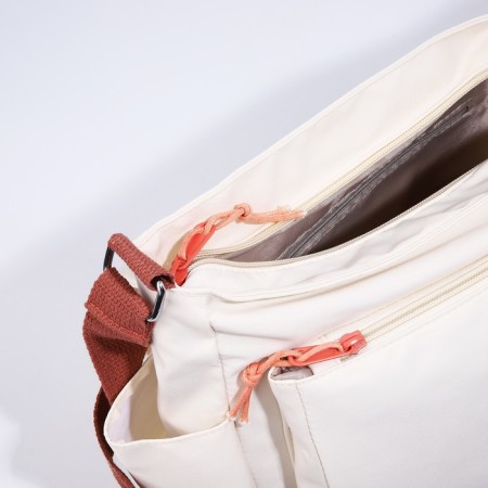 Youth bag on the valve, milk/brown color-5
