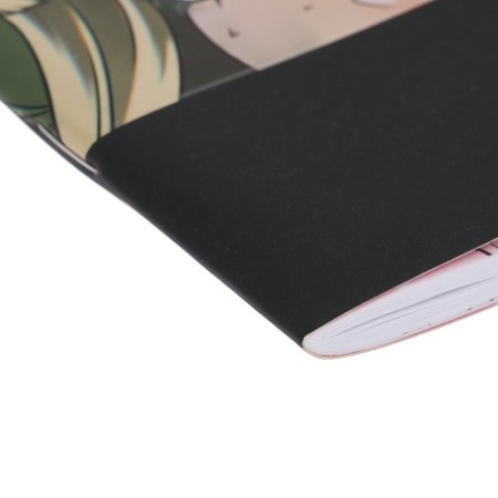 Notebook for girls 130 x 210 mm, 56 sheets in the "anime" line, covered cardboard, Soft-Touch lamination, selective UV-clock-2