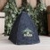 Set for a bath of 5 items (briefcase, hat, slippers "Director of the bath", mittens, rug) gray