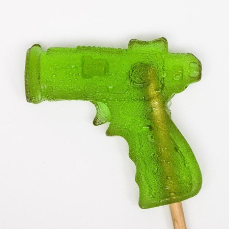 Caramel on a stick "Pistol" Green, 45g